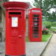 Cabina de tel�fono y buz�n de cartas t�pico ingleses (color rojo)
