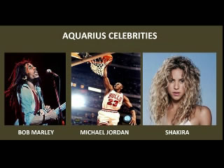 Tres fotograf�a de gente famosa (Bob Marley, Michael Jordan, Shakira)