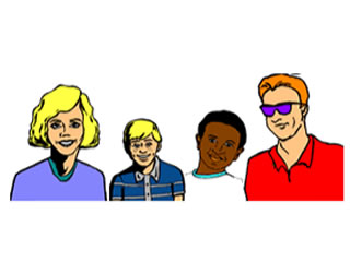 T�o, t�a y dos primos de Brian