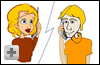 Brian y una chica hablando por tel�fono en el fondo