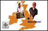 Abuelos sobre mapa de islas brit�nicas