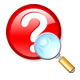 C�rculo con interrogane y lupa